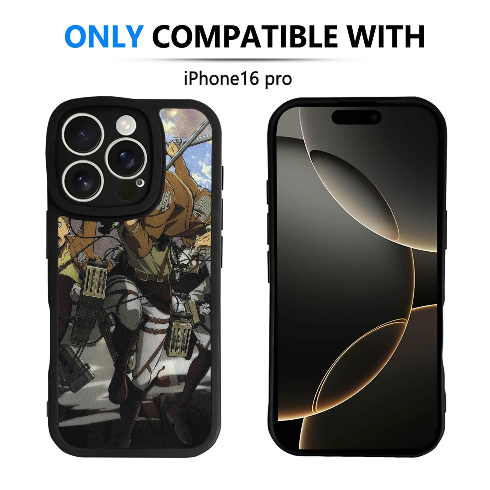 （画像用） 進撃の巨人 Attack on Titan 【iPhone 16シリーズ対応】シリコンスマホケース（レザー調） 材質：シリコン